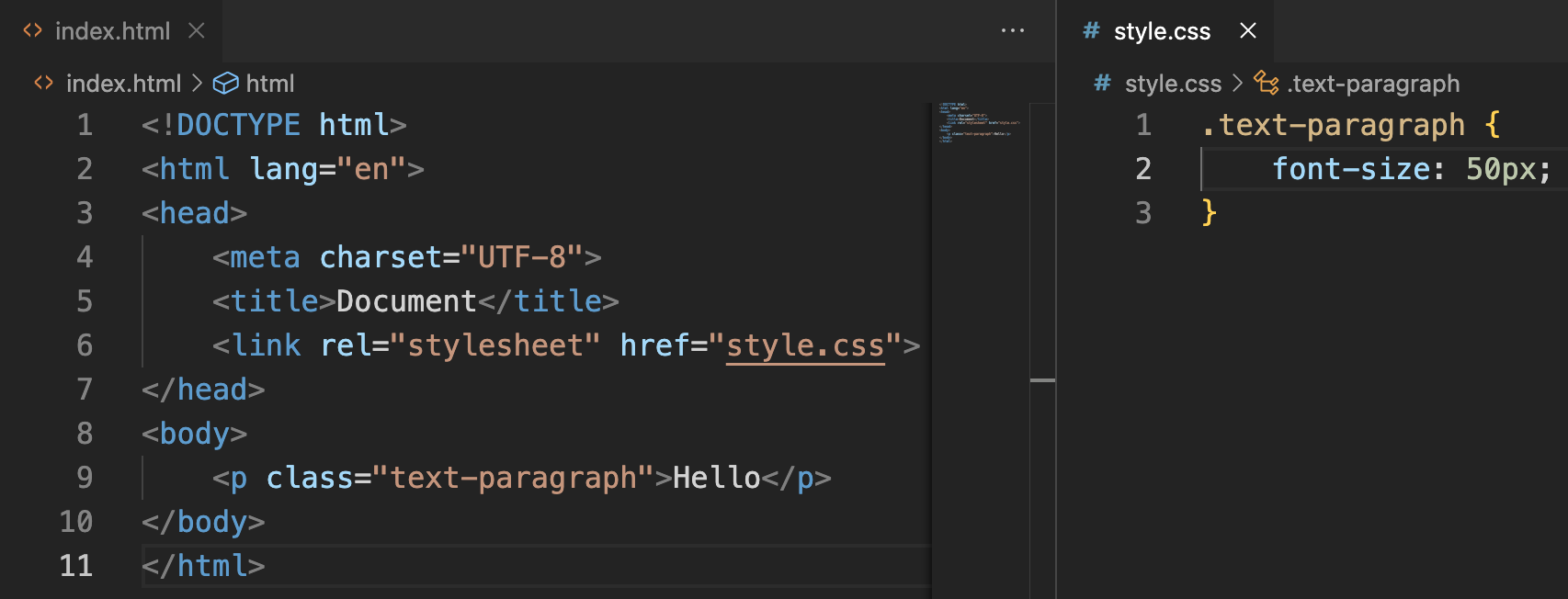 CSS class selector example