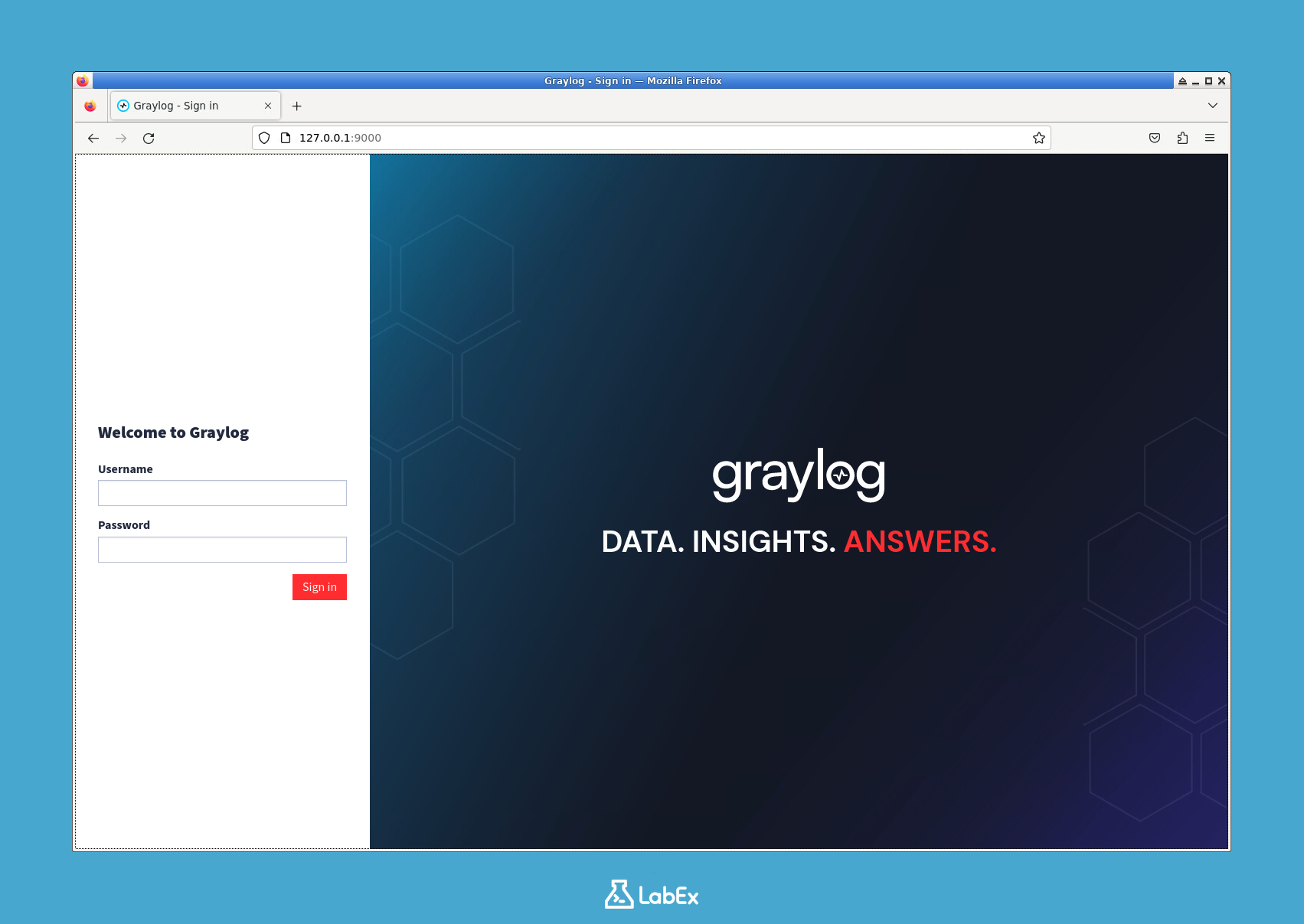 Graylog web interface