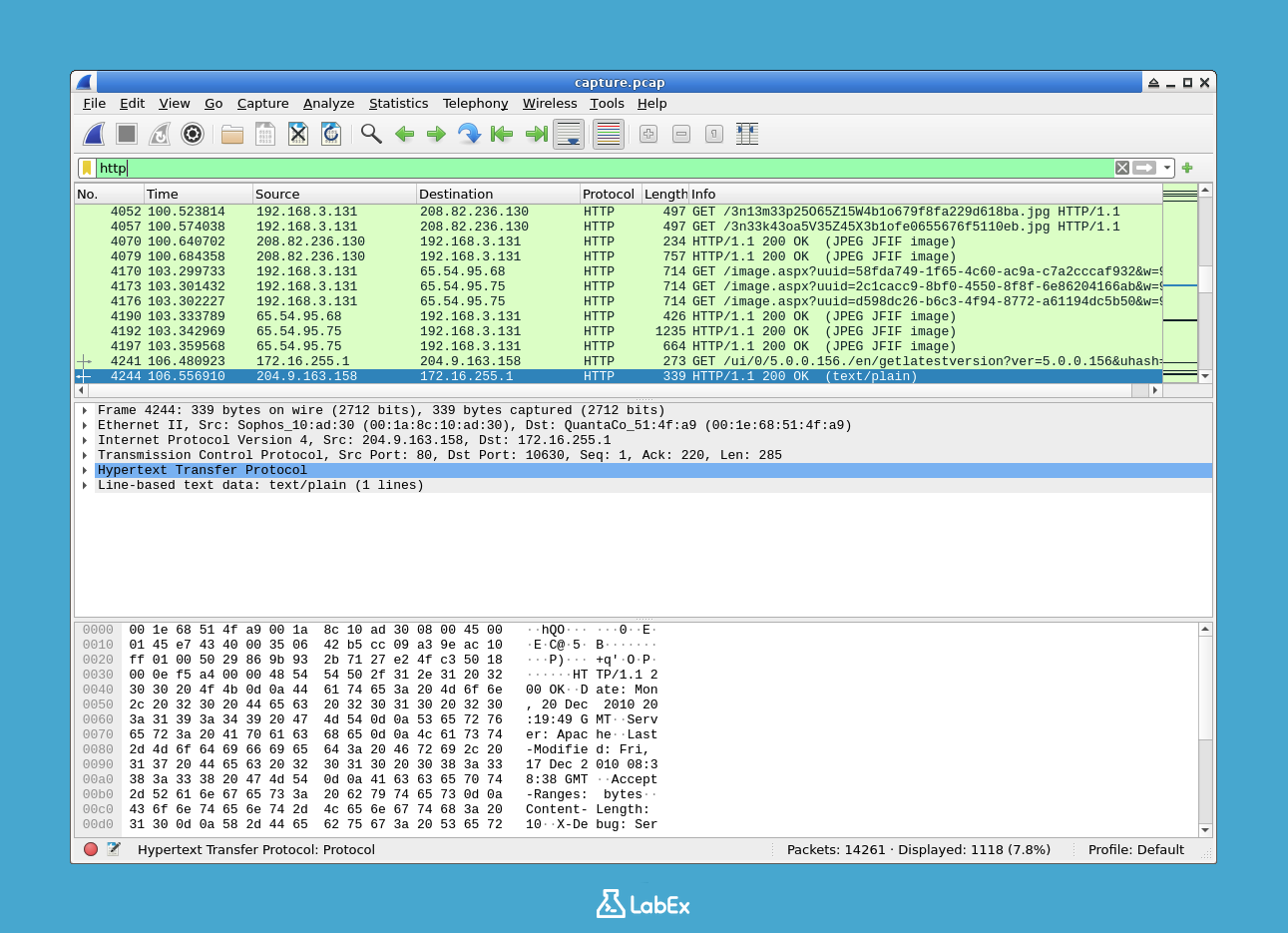 Wireshark HTTP 필터