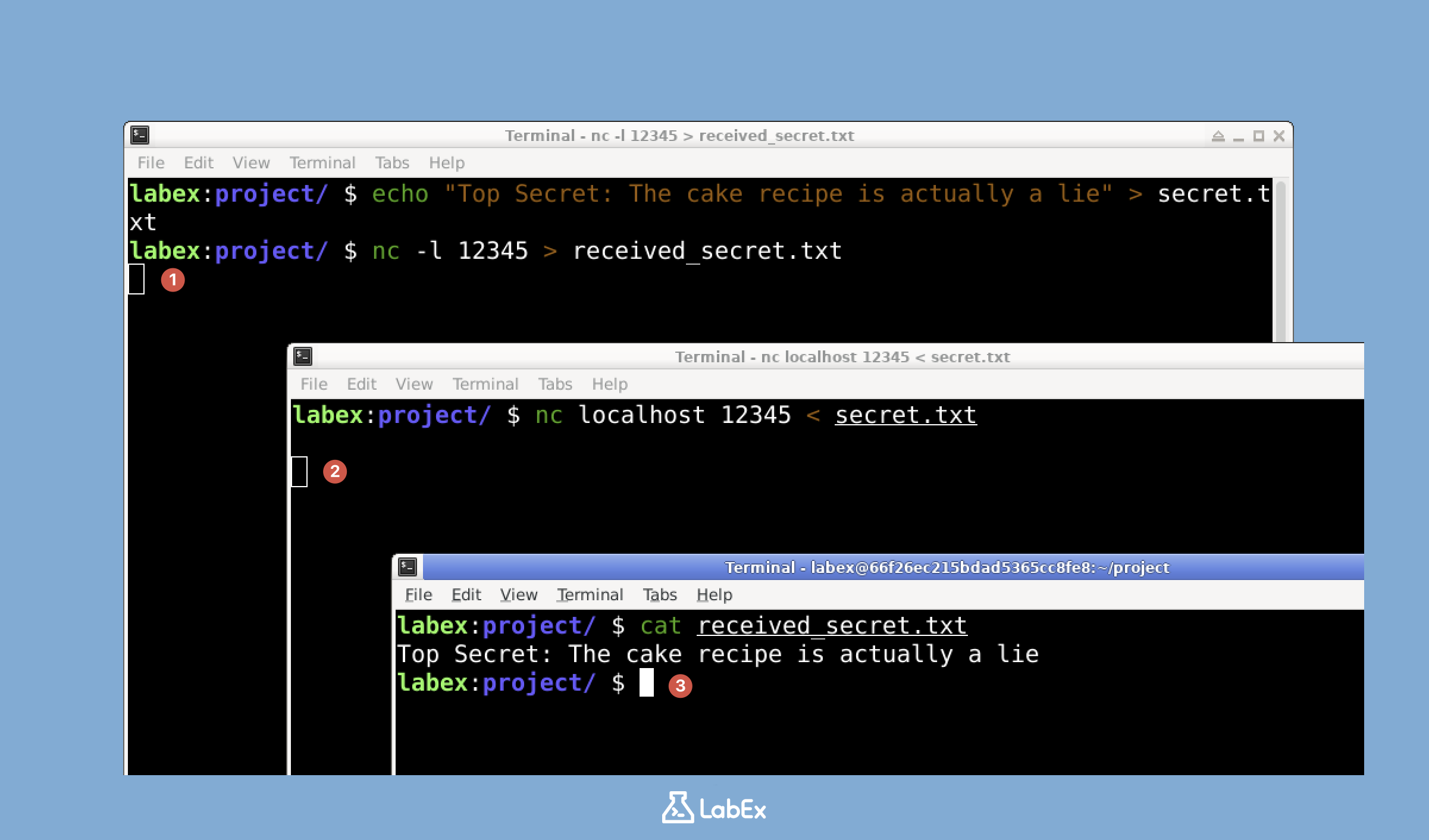 Netcat 文件传输截图