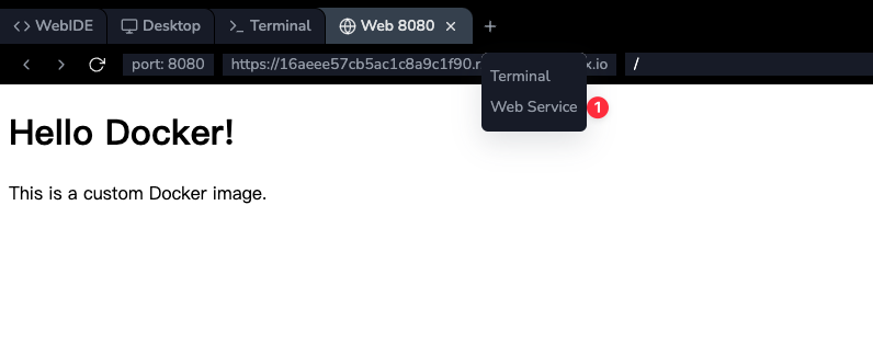 Web server port setup