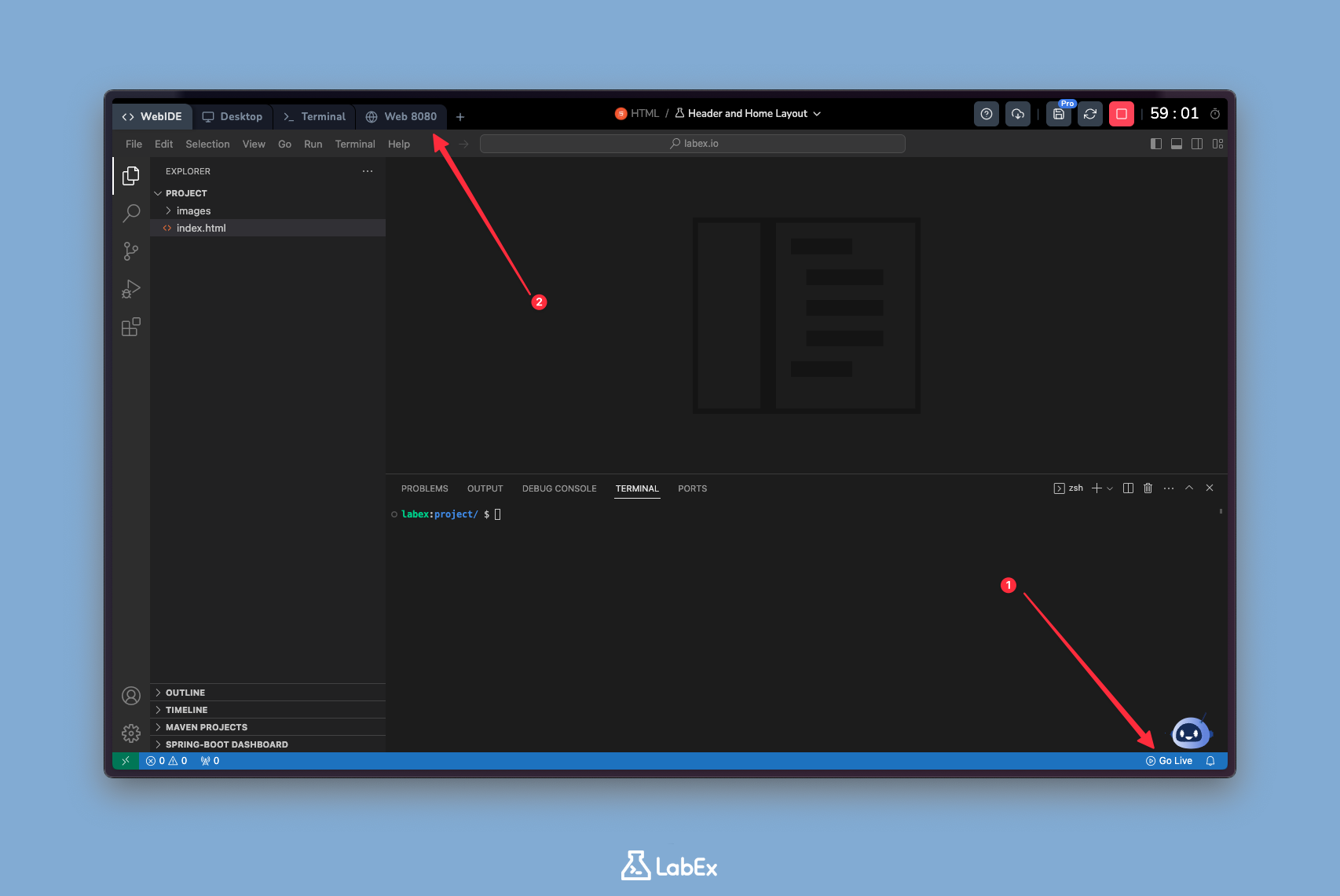 浏览器中的网页预览
