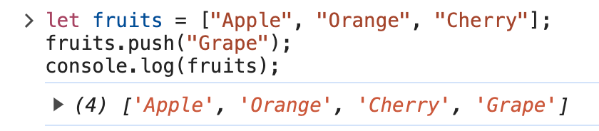 Adding element to array