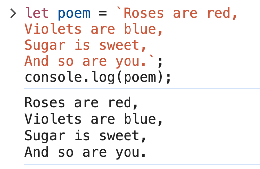 Multi line string example