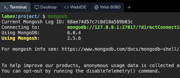 在终端界面中打开终端