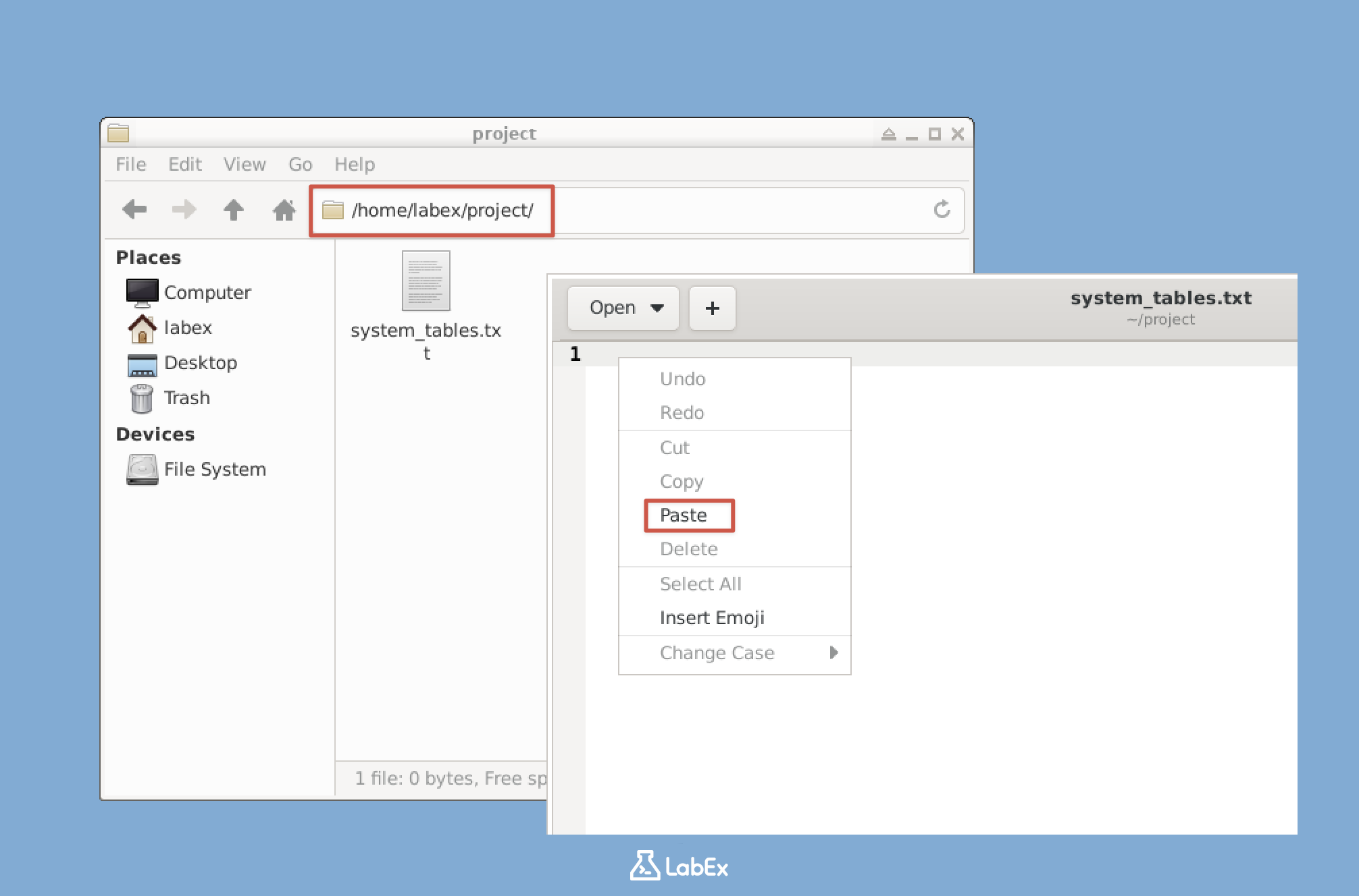 MySQL system tables screenshot