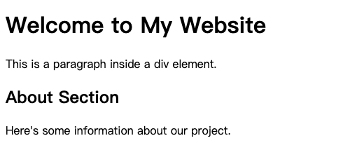 HTML div example output in browser