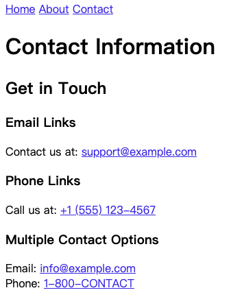 浏览器显示联系链接