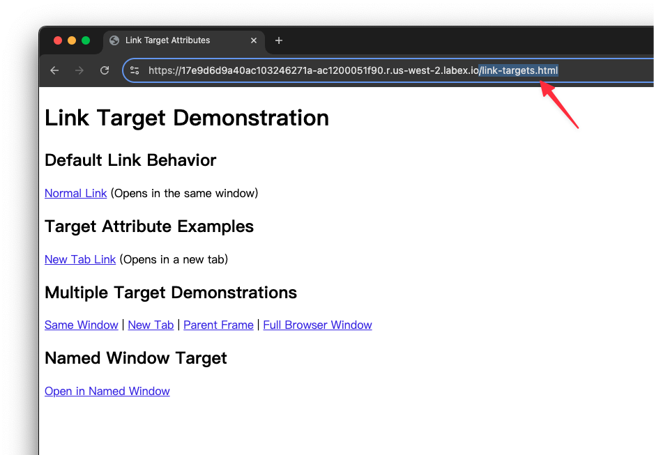 链接 target 属性演示