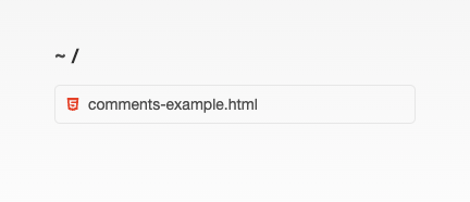 HTML comments example webpage