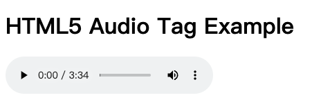 HTML5 audio player with controls