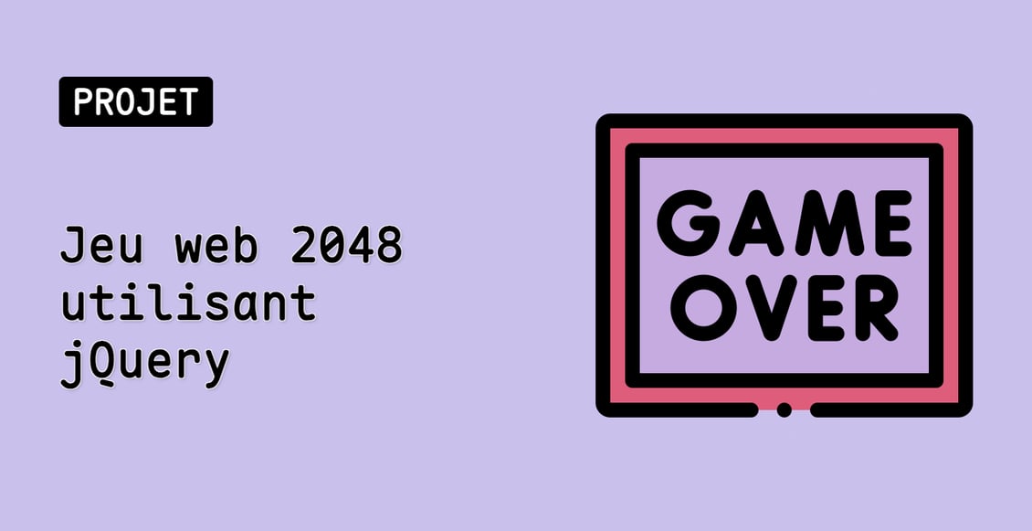 Jeu web 2048 utilisant jQuery