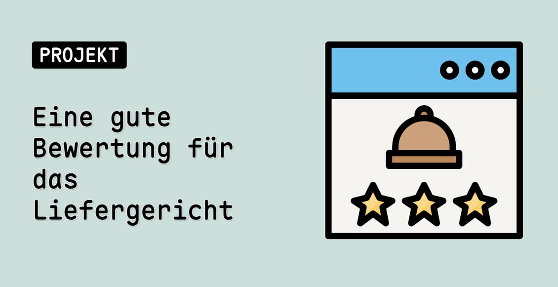 Eine gute Bewertung für das Liefergericht