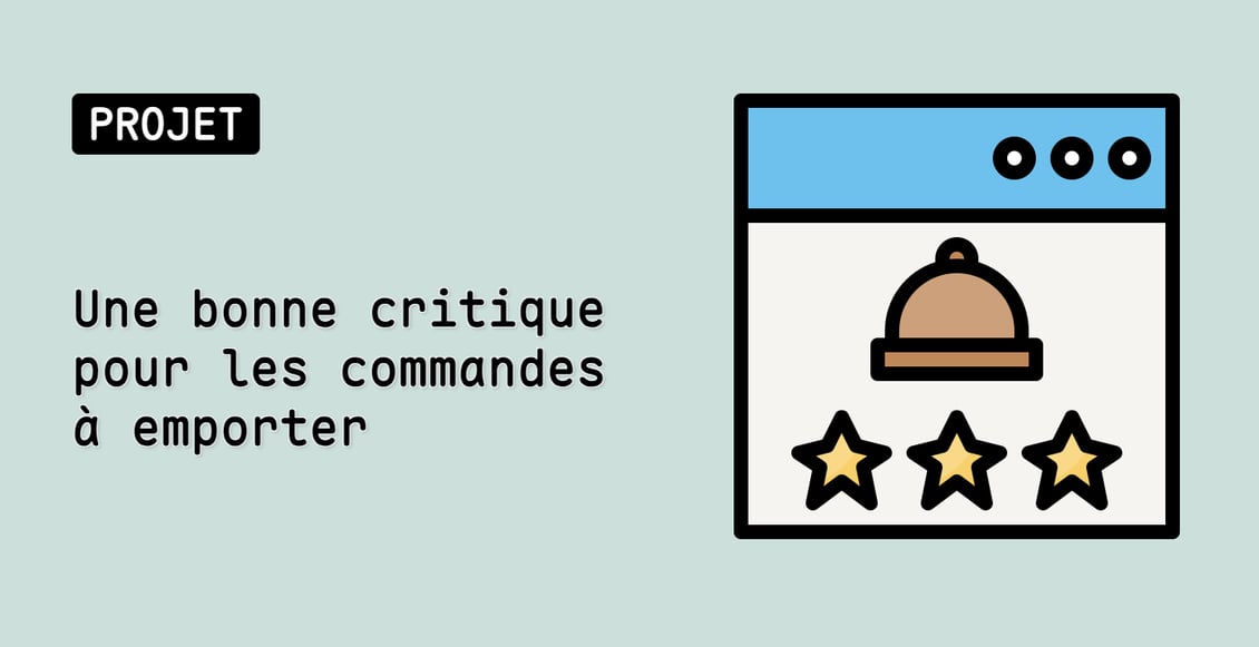 Une bonne critique pour les commandes à emporter