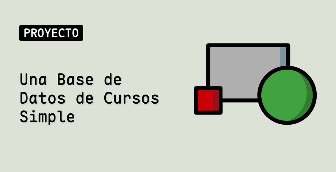 Una Base de Datos de Cursos Simple