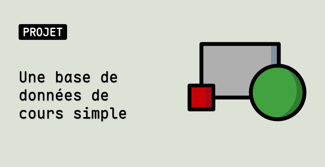 Une base de données de cours simple