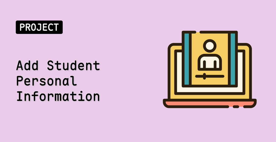 Add Student Personal Information