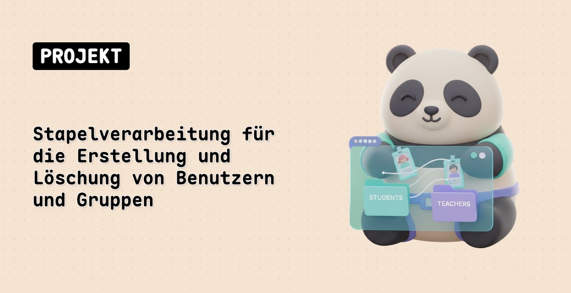 Stapelverarbeitung für die Erstellung und Löschung von Benutzern und Gruppen