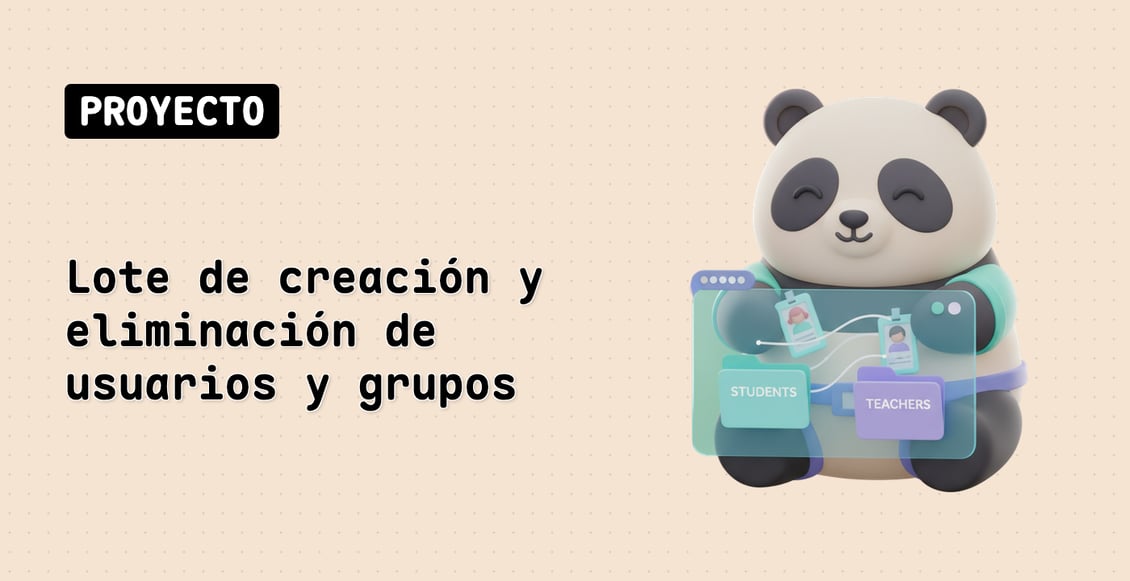 Lote de creación y eliminación de usuarios y grupos