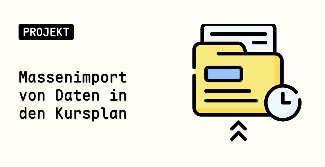 Massenimport von Daten in den Kursplan