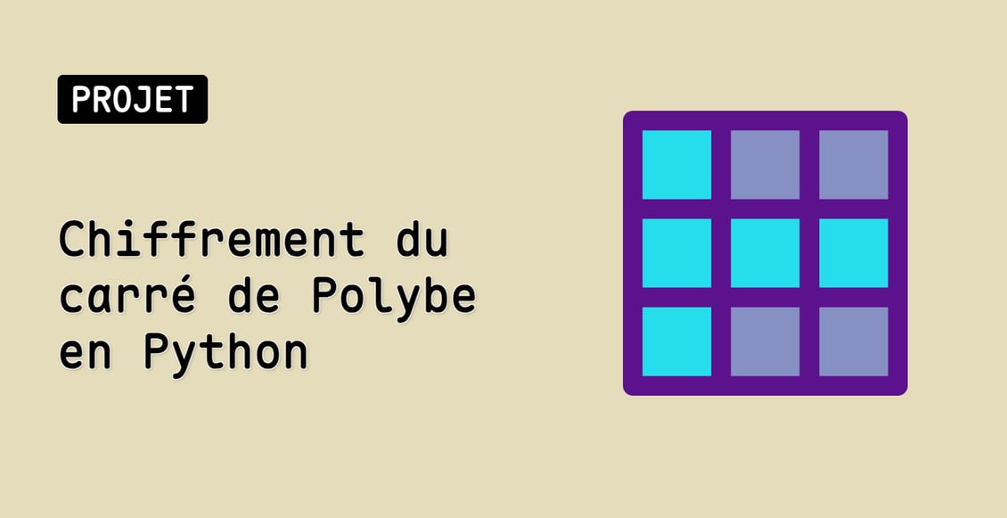 Chiffrement du carré de Polybe en Python