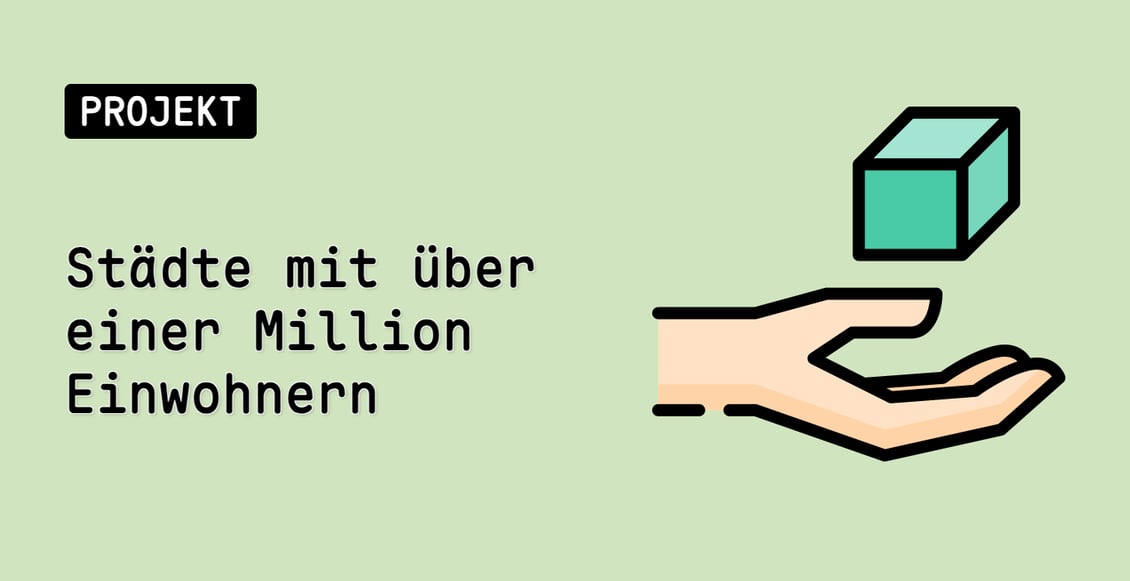 Städte mit über einer Million Einwohnern