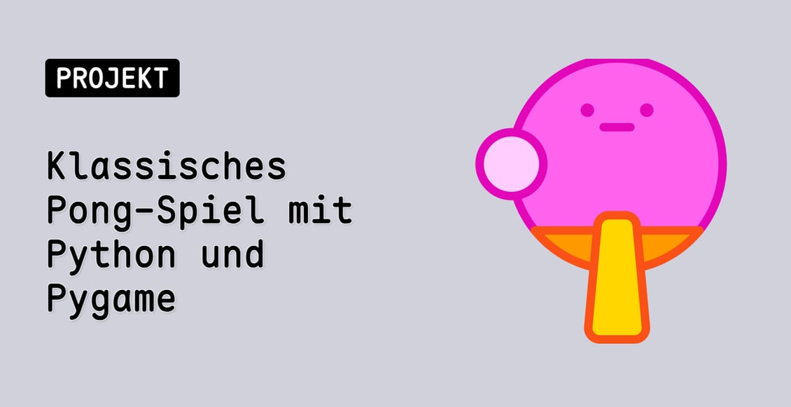 Klassisches Pong-Spiel mit Python und Pygame