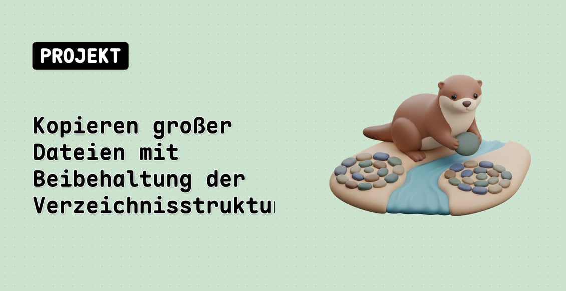 Kopieren großer Dateien mit Beibehaltung der Verzeichnisstruktur