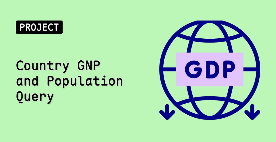 Country GNP and Population Query