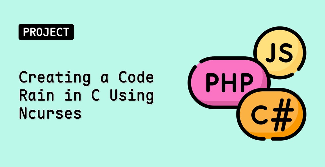 Creating a Code Rain in C Using Ncurses
