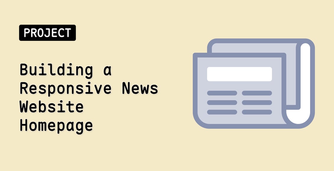 Building a Responsive News Website Homepage
