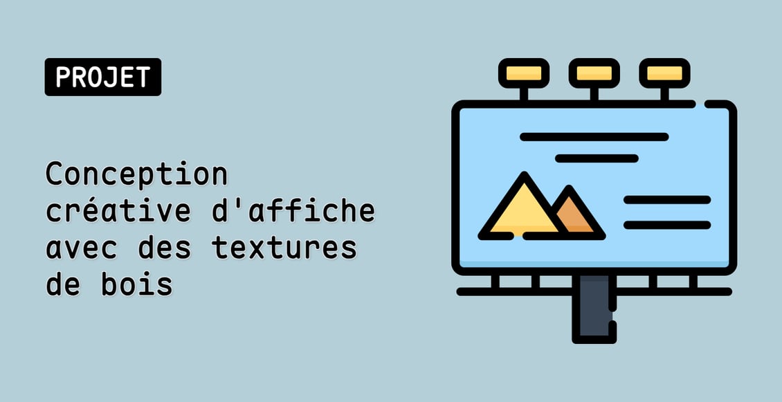 Conception créative d'affiche avec des textures de bois