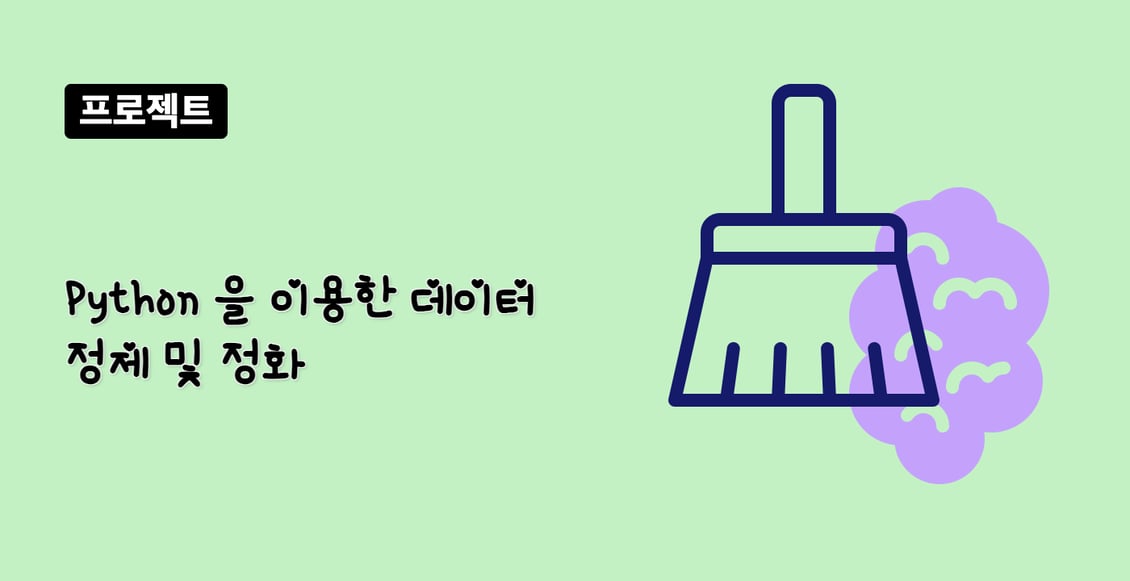 Python 을 이용한 데이터 정제 및 정화