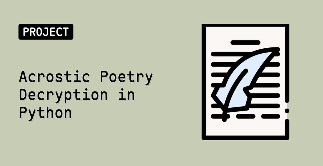 Acrostic Poetry Decryption in Python