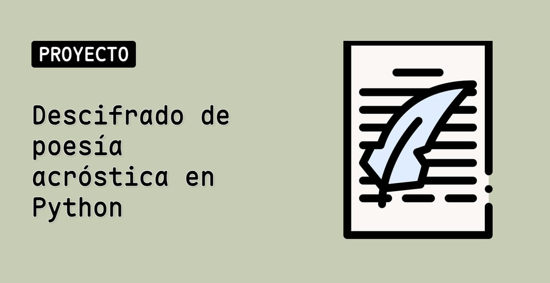 Descifrado de poesía acróstica en Python