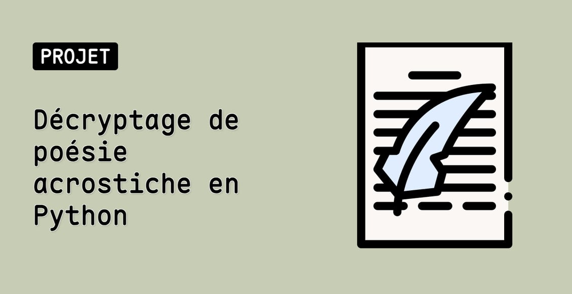 Décryptage de poésie acrostiche en Python