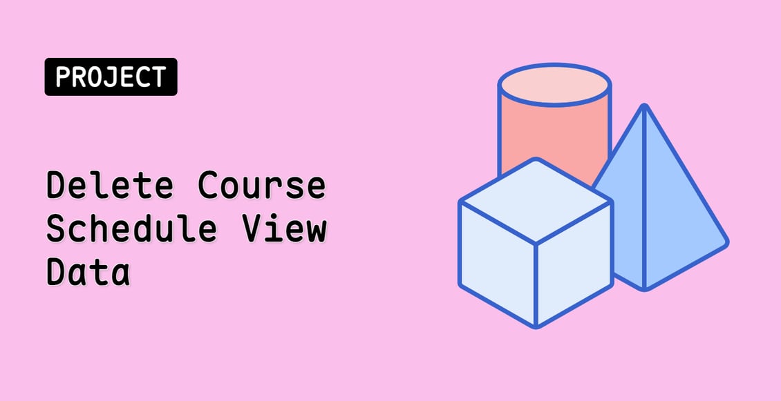 Delete Course Schedule View Data