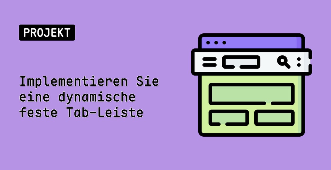 Implementieren Sie eine dynamische feste Tab-Leiste