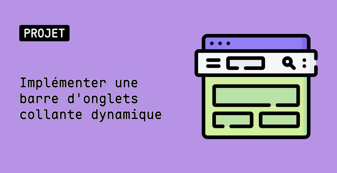 Implémenter une barre d'onglets collante dynamique