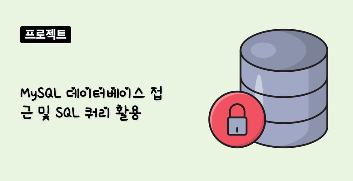 MySQL 데이터베이스 접근 및 SQL 쿼리 활용