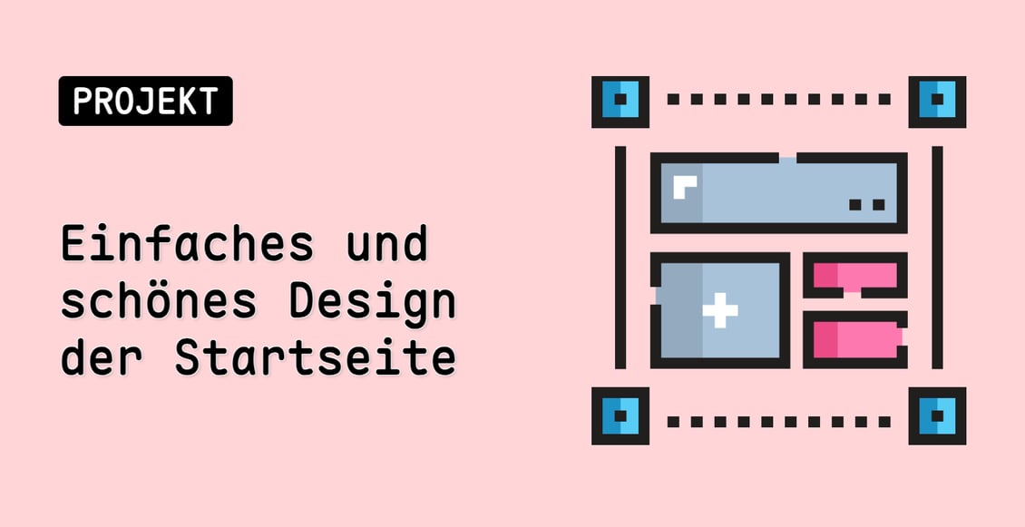 Einfaches und schönes Design der Startseite