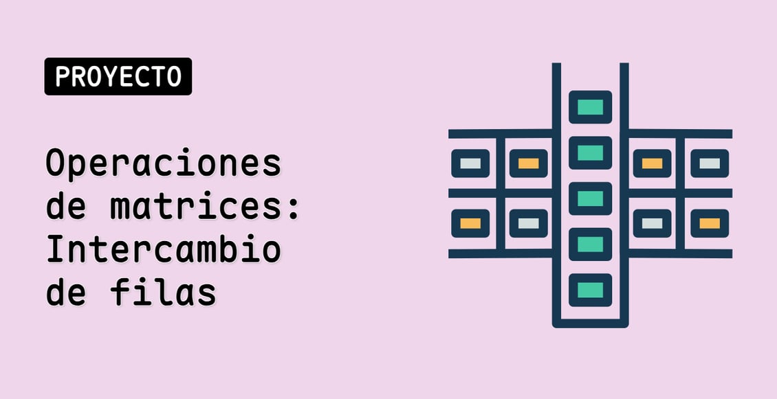 Operaciones de matrices: Intercambio de filas