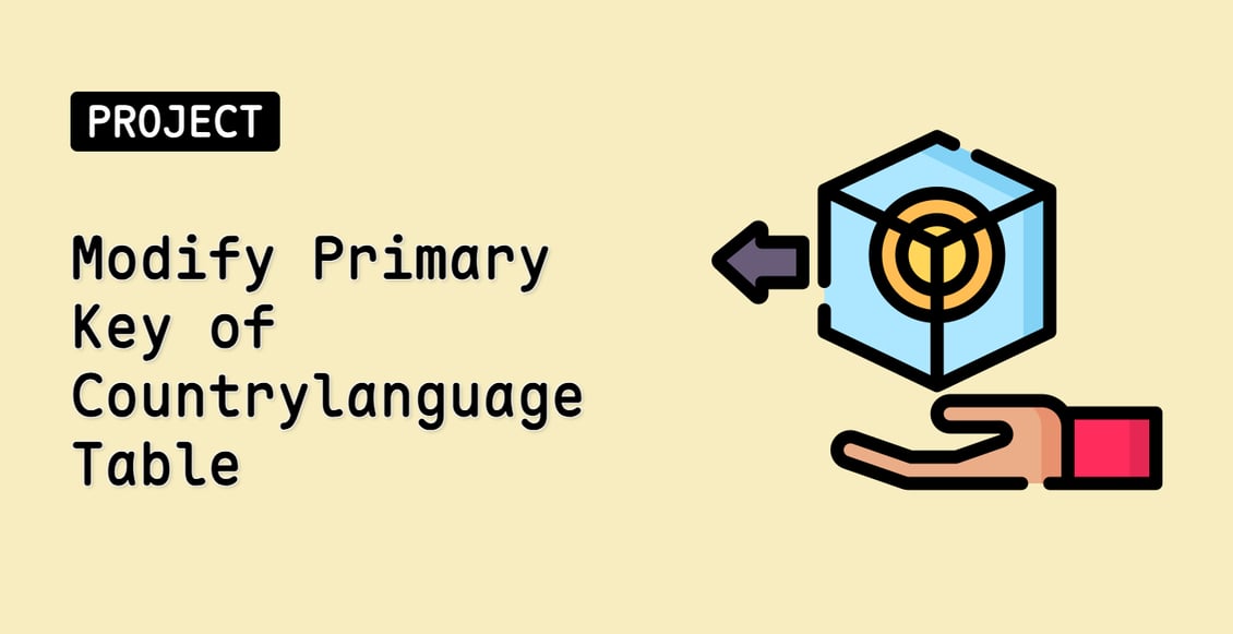 Modify Primary Key of Countrylanguage Table