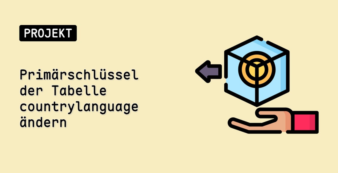 Primärschlüssel der Tabelle countrylanguage ändern