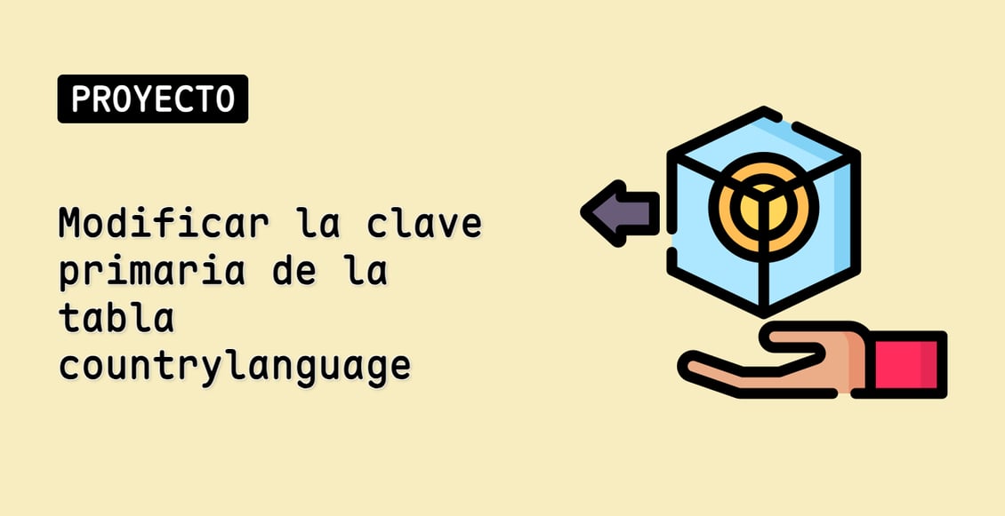 Modificar la clave primaria de la tabla countrylanguage