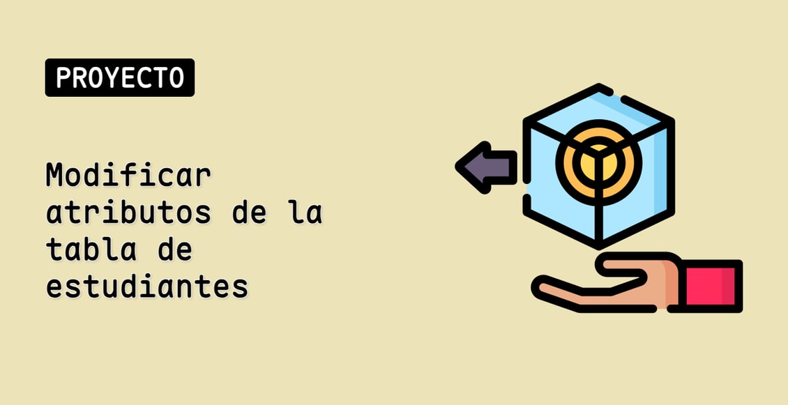 Modificar atributos de la tabla de estudiantes