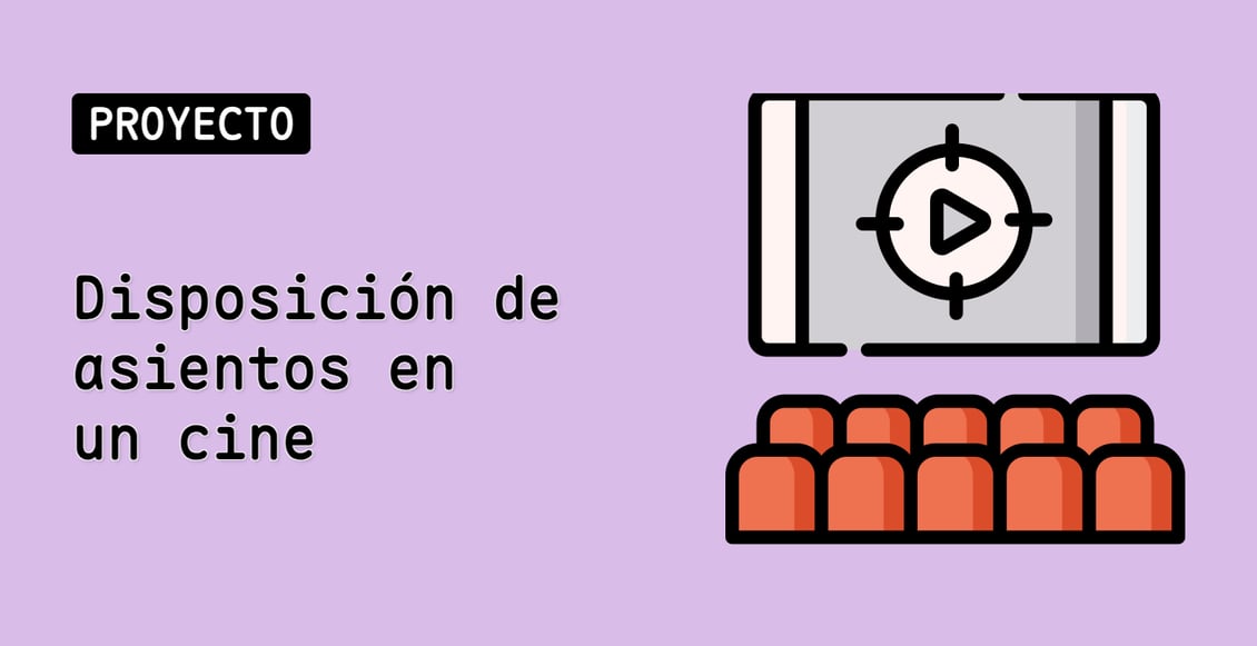 Disposición de asientos en un cine