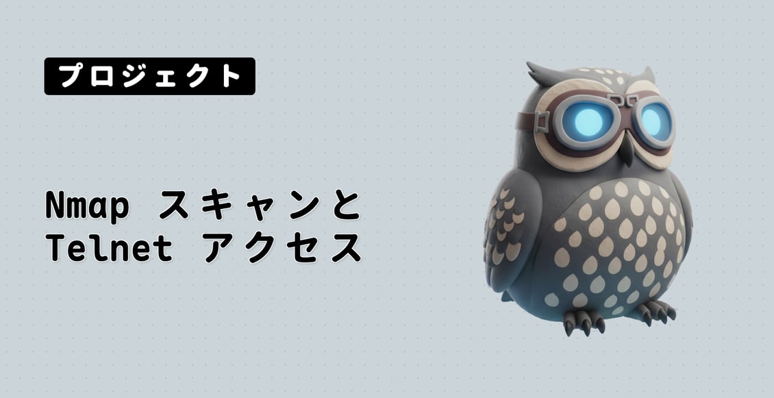 Nmap スキャンと Telnet アクセス