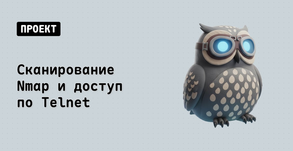 Сканирование Nmap и доступ по Telnet