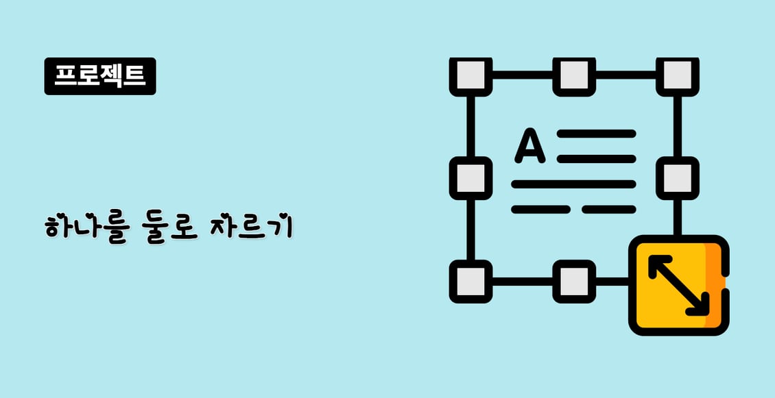 하나를 둘로 자르기